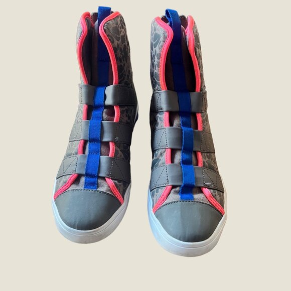 Adidas Originals size 8 Jeremy Scott Gray Floral Slip-On High Top Sneakers - Picture 7 of 14